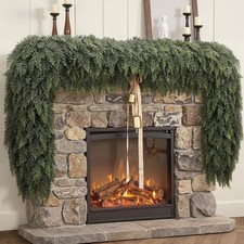 Fast US Shipping 4PCS 6FT Christmas Cedar Garland, Real Touch Soft Greenery
