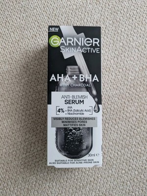   Garnier Skinactive AHA + BHA Serum, Salicylsäure, Kohle & 4% Niacinamide 50ml 