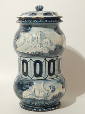 ANTICO RARO ALBARELLO FARMACIA CERAMICA MAIOLICA ALBISOLA MANIFATTURA SPICA #