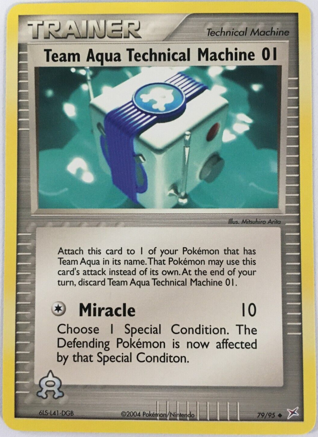 POKEMON TEAM AQUA TECHNICAL MACHINE 01 79/95 EX TEAM MAGMA VS TEAM AQUA UC NM