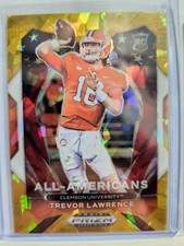 Trevor Lawrence 2021 Prizm DRAFT PICKS ALL AMERICAN GOLD CRACKED ICE card #181