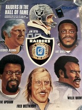 Jim Otto Signed Poster Oakland Raiders NFL Hall Of Fame Dual Auto 22x17 Vintage