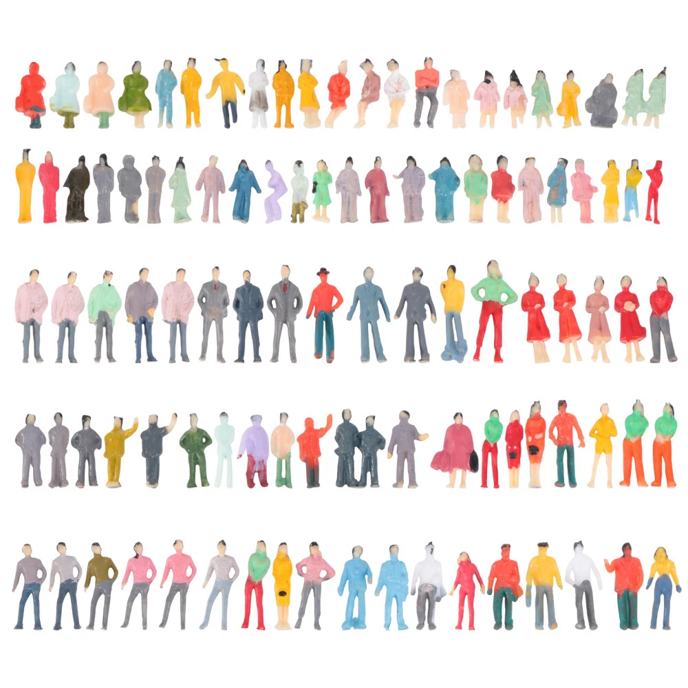 100pcs City People Toy Plastic People Figures Standing People 1 100
