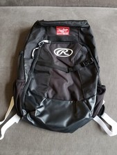 Rawlings Baseball Softball Velo Backpack - Black White- Excellent Condition 