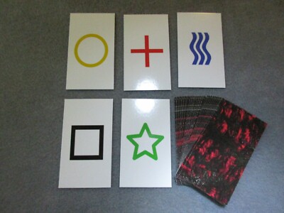 2PK E03C Low Cost zener style ESP Testing Cards - not marked - not a magic trick