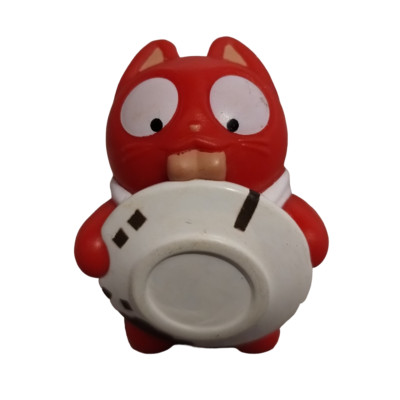 Hasbro Lost Kitties Snackz Series 3 Blind Box Figure Red Cat Licking Plate 1.25''