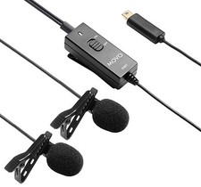 Movo GM2 Dual-Capsule Lavalier Lapel Microphone for GoPro HERO3 HERO3  HERO4
