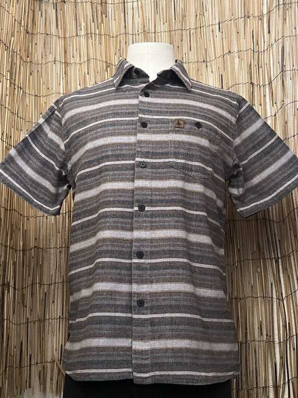 Nomad Division Hippytree Mens SS Button Up Shirt-Size Medium-100% Cotton 