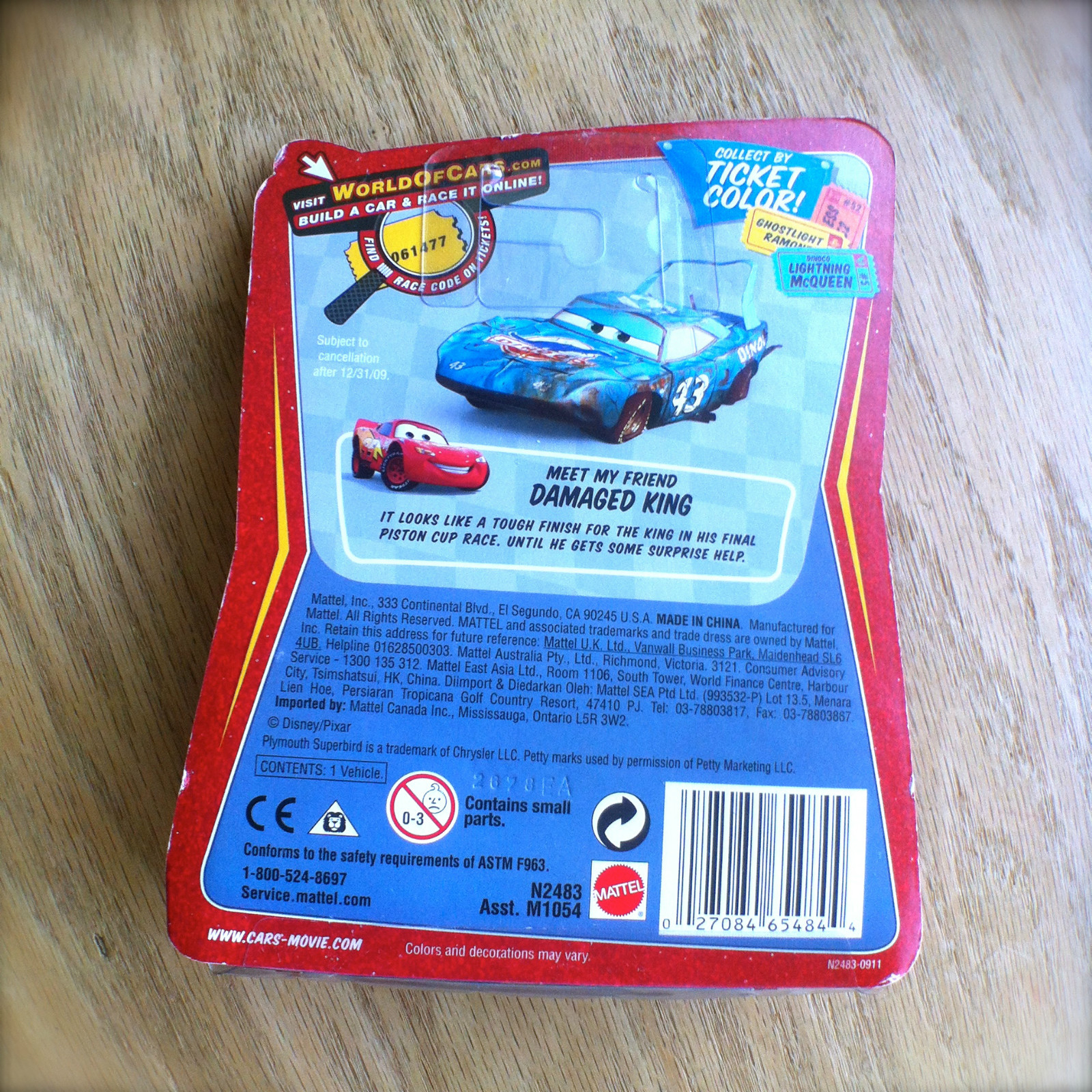 Disney PIXAR Cars TANK COAT PITTY Jerry Drivechain diecast RACE O RAMA