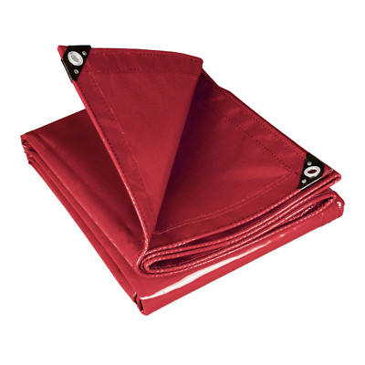 PVC Tarp 22 Mil Super Heavy Duty Water Resistant Tarpaulin RV Boat Camping 