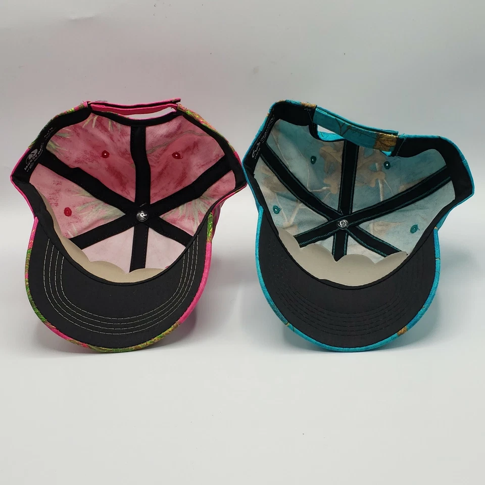 Ladies Mossy Oak Hot Pink Camo & Realtree Xtra colors Teal/Camo Cap Both NWT - Image 3 of 4