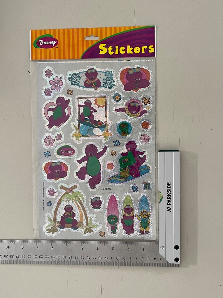 BARNEY, RARE AUTHENTIC LICENSED 2003 LYONS SEALED STICKERS | eBay
