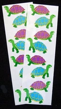 Mrs Grossman Two 2x6" Sheets Vintage 'Turtles' Stickers (c-1990)
