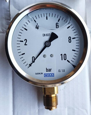 WIKA PRESSURE GAUGE 213.53.100 0-10bar G1/2B UNTEN (9022597)