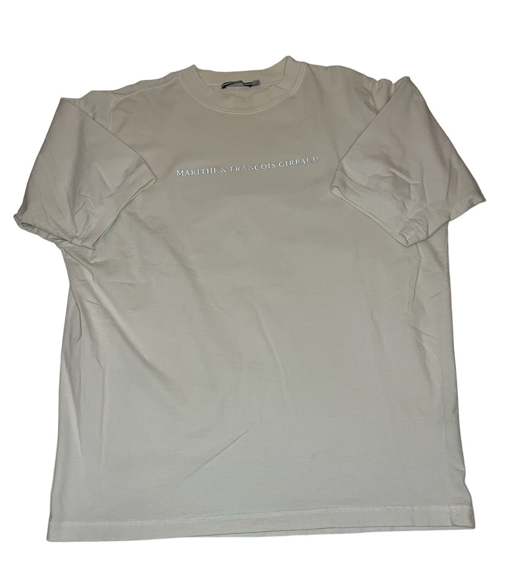 Vtg 90s Girbaud Mens White Shirt XL Marithe Francois Hip Hop Spell