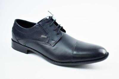 Bugatti Herren Halbschuhe U7106-1-100 Schwarz Gr.40 Leder, schwarze Schnürer