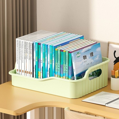Plastic Movable Book Storage Box with Pulley Toy Storage Box Student - Picture 8 of 9