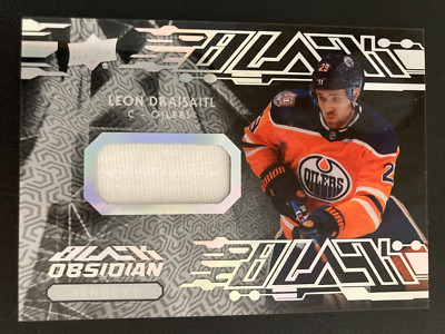 2019-20 SPx UD Black Obsidian Jerseys OJ-LD Leon Draisaitl