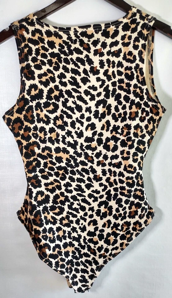 NWT VTG Bodywear bi Energie by Currants Jeri Jo Design Leopard Print BodySuit Lg - Image 3 of 4