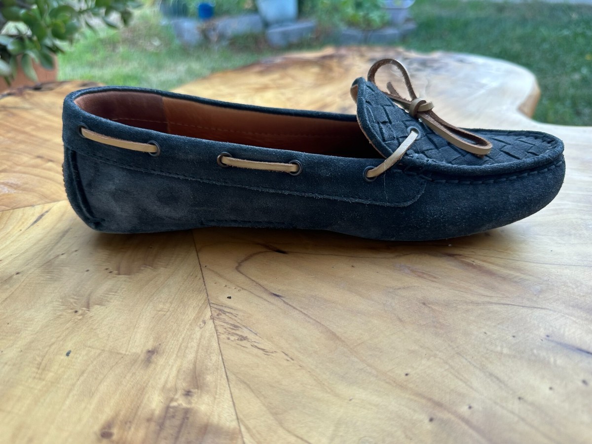 BOTTEGA VENETA Intrecciato Weave Suede Loafers/Driving Shoe BOTTEGA VENETA Intrecciato Weave Suede Loafers/Driving Shoe