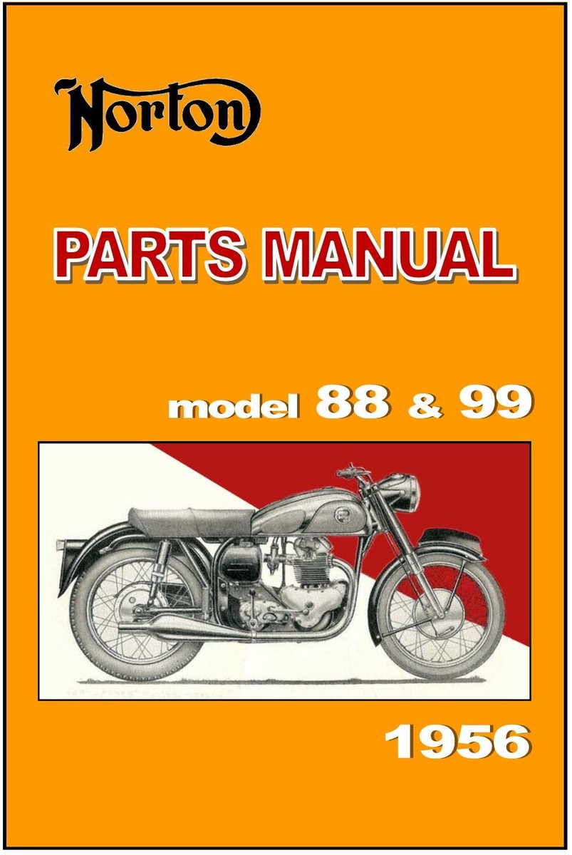 NORTON Parts Manual Models 88 & 99 1956 Replacement Spares Catalog