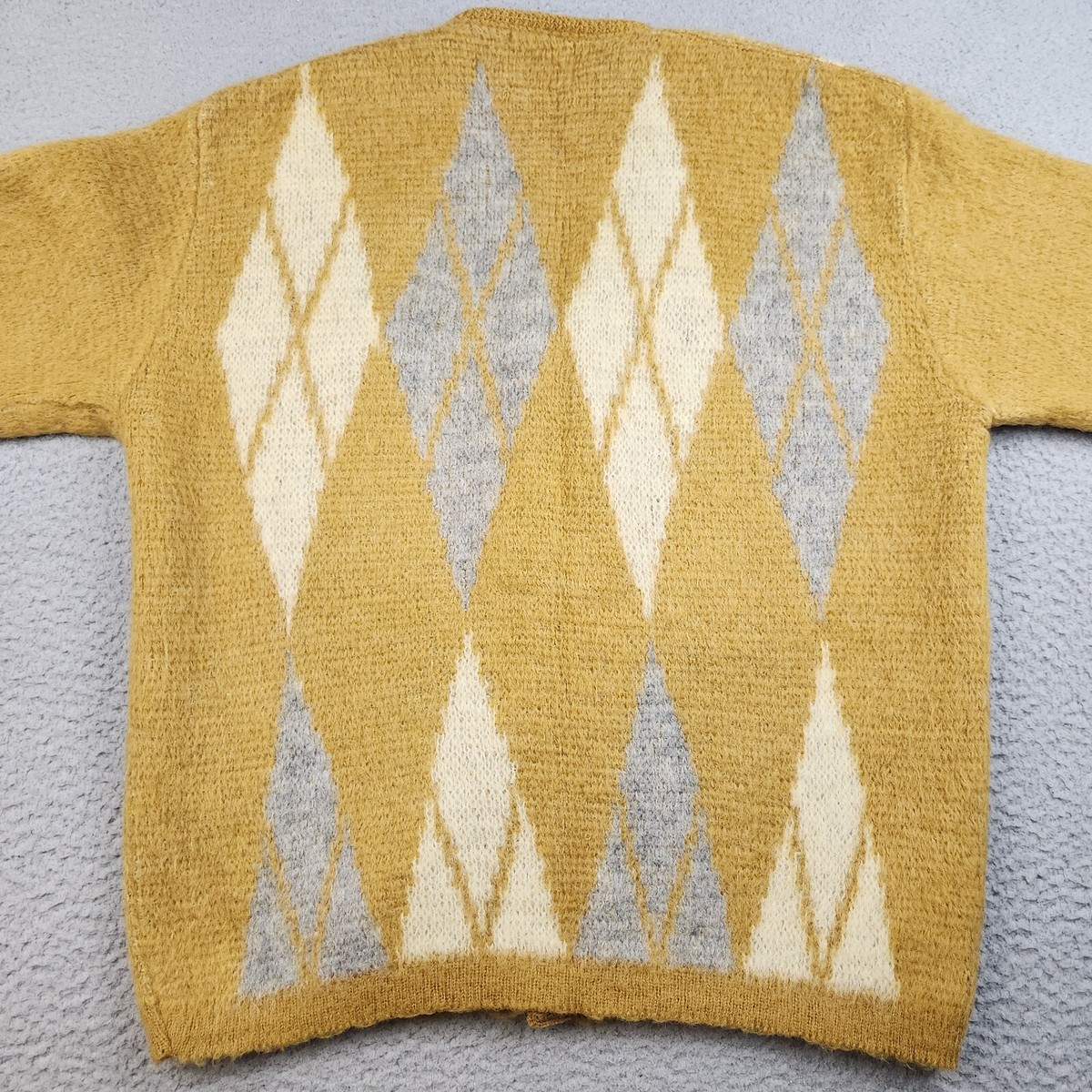 VTG 60s McGregor Kid Mohair Cardigan Sweater Medium Cobain