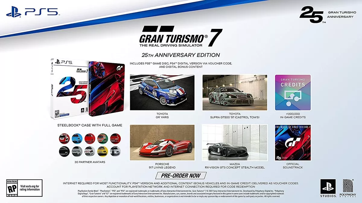 Gran Turismo 7 25th Anniversary Edition Sony PS5 Digital