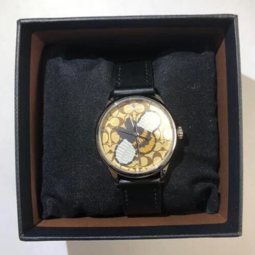 RARO! Orologio da polso COACH Signature & Bee batteria sostituita donna come nuovo funzionante