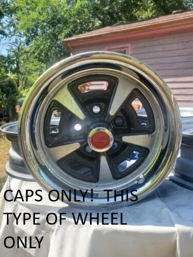 1967-72 Firebird GTO Rally II  Wheel Center Hub Cap Set Red Ralley 2 Grand Prix Foto 3 de 3