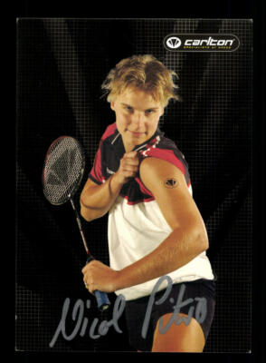 Nicol Pitro Autogrammkarte Original Signiert Batminton