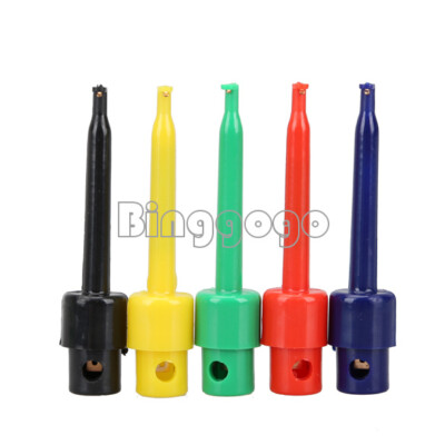 5Stks Large Size Round Single Hook Clip Test Probe for Electronic Testing NEW
