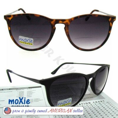 +100 to +350 No Show Line BIFOCAL SUNGLASSES Round Inner Bifocal UV CLEANED 
