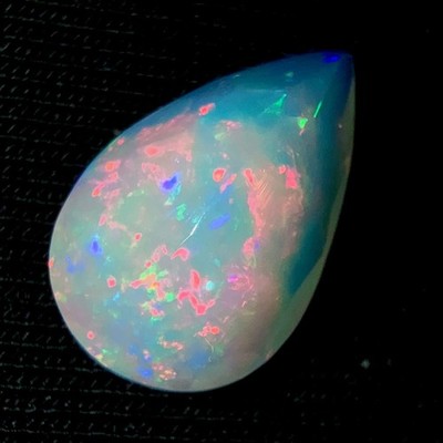 Feueropal Edelstein, Äthiopischer Opal Naturloser Facettierter 2,9 Ct 13x8x6 mm