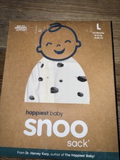 SNOO Sleep Sack Swaddle Happiest Baby Large White With Planets - New
