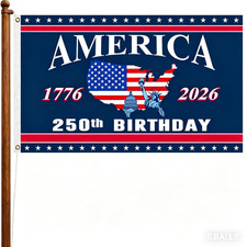 USA 250th Anniversary Flag 3x5 FT Double Sided 1776-2026