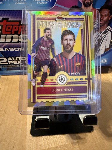 2025-26 Topps Finest UEFA Club Competitions Finest Showmen Lionel Messi FS-19