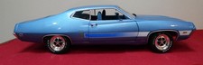 1/18 Ertl American Muscle Elite Edition 1970 Ford Torino GT Blue w/ Blue Laser