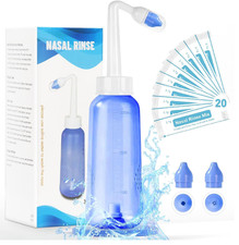 Neti Pot Sinus Rinse Bottle - Gentle Nasal Wash Bottle Nose Cleaner for Effectiv
