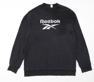 Reebok Herren Pullover Sweatshirt schwarz Rundhals L