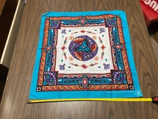 Vintage Wamcraft southwestern, native american style bandana, 80s, made in USA