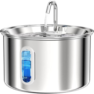 #ad Stainless Steel Cat Water Fountain 3.2L Pet Drinking Fountain Dispenser for Cats $23.79