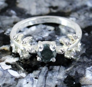 1.08 Carat Round Brilliant Cut Green Diamond Solitaire Certified Ring See Video