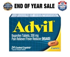Advil Pain and Headache Reliever Ibuprofen, 200 Mg Coated Caplets, 24 Count