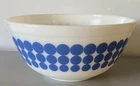 Vintage PYREX 403 Blue Polka Dots White Glass Mixing Nesting Bowl 2-1/2 Qt Quart