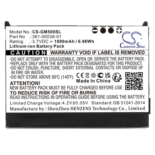 Battery For GARMIN Aera 500