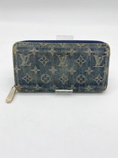 Good Condition Louis Vuitton Monogram Denim Long Wallet AA784 BE