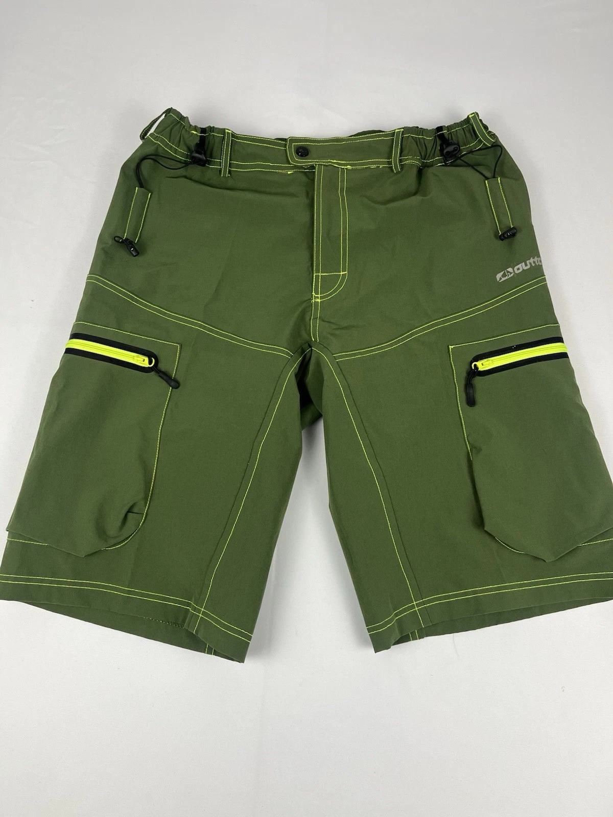 Outto Men’s Cargo Shorts Green Medium Hiking Outdoor Utility Shorts