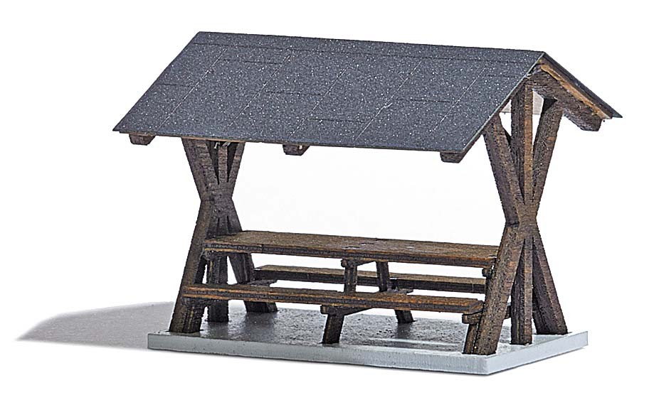 Busch 1563 - 1/87 / H0 Covered Rest Area - New