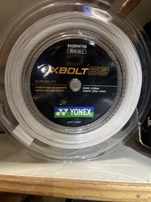 New Yonex EXBOLT 68 White Badminton String Reels. Full 200m Reel - 0.68mm