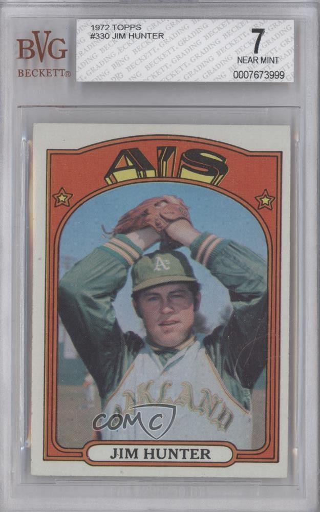 1972 Topps Catfish Hunter #330 BVG 7 HOF 0q3